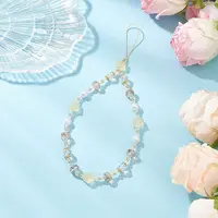 Alloy Glass Beads Phone Hand Strap Chains
