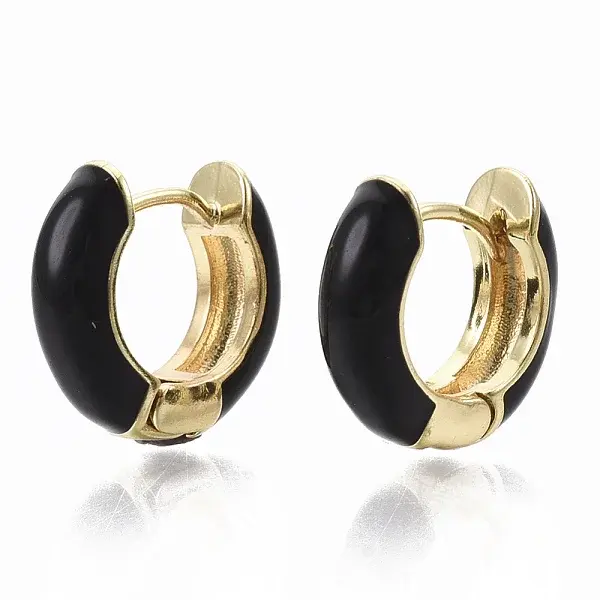 Brass Huggie Hoop Earrings