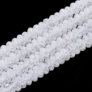 Synthetic Crackle Quartz Beads Strands