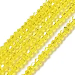 Transparent Electroplate Glass Beads Strands