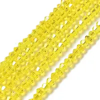 Transparent Electroplate Glass Beads Strands
