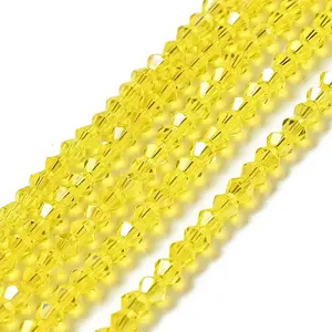 Transparent Electroplate Glass Beads Strands
