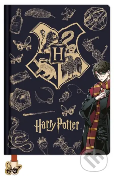 Harry Potter blok A5 (Navy & Gold) DPL6