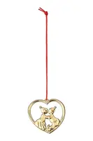 Závesná dekorácia Rosendahl Kissing Elves 6,5 cm žltá farba