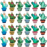 36pcs 6 styles Alloy Enamel Pendants