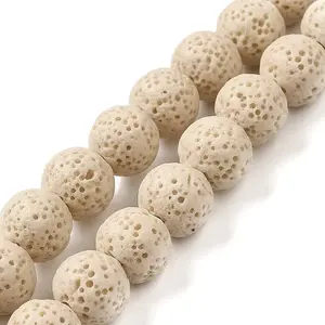 Natural Lava Rock Bead Strands