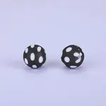 Printed Round Silicone Focal Beads