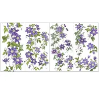 4 Sheets 4 Styles Retro Theme PVC Waterproof Decorative Stickers