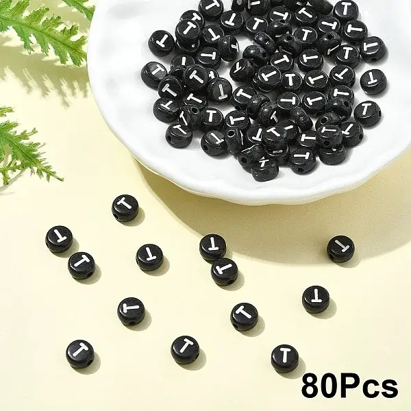 Opaque Acrylic Horizontal Hole Beads