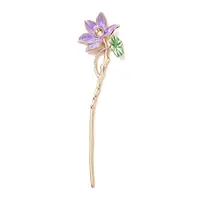 Alloy Enamel Lotus Hair Sticks