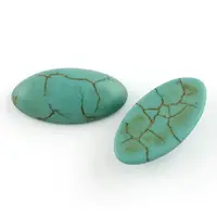 Craft Findings Dyed Synthetic Turquoise Gemstone Flat Back Cabochons