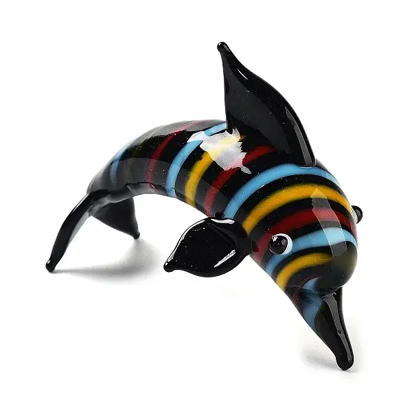 3D Dolphin Handmade Lampwork Display Decoration