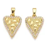 Brass Micro Pave Cubic Zirconia Pendants