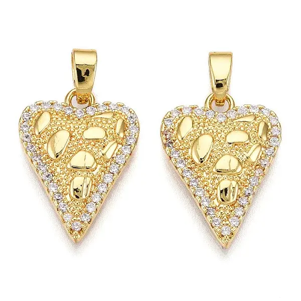 Brass Micro Pave Cubic Zirconia Pendants