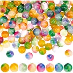128Pcs 8 Colors Natural Dyed White Jade Gemstone Bead Strands