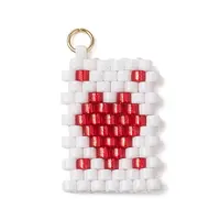 Cylinder Seed Flat Round Pendants