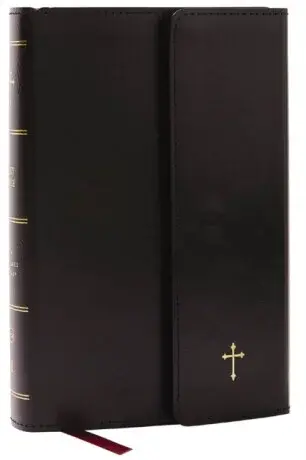 NKJV Compact Paragraph-Style Bible w/ 43,000 Cross References, Black Leatherflex w/ Magnetic Flap, Red Letter, Comfort Print: Holy Bible, New King Jam