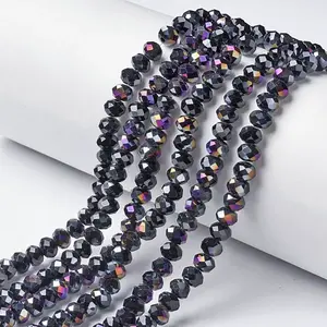 Electroplate Opaque Glass Beads Strands