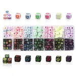 280Pcs 14 Styles Opaque White Acrylic European Beads