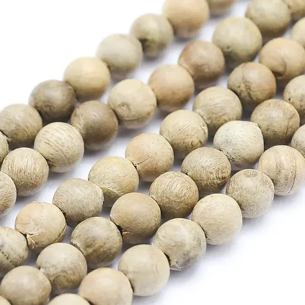 Natural Camphor Wood Beads Strands