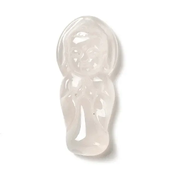 Natural Chalcedony Carved Pendants