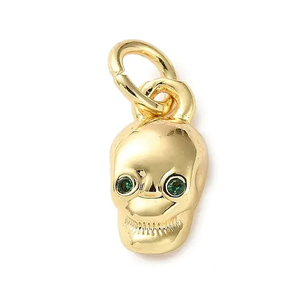 Brass Micro Pave Cubic Zirconia Charms