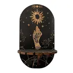 Wooden Wall-Mounted Small Crystal Display Shelf