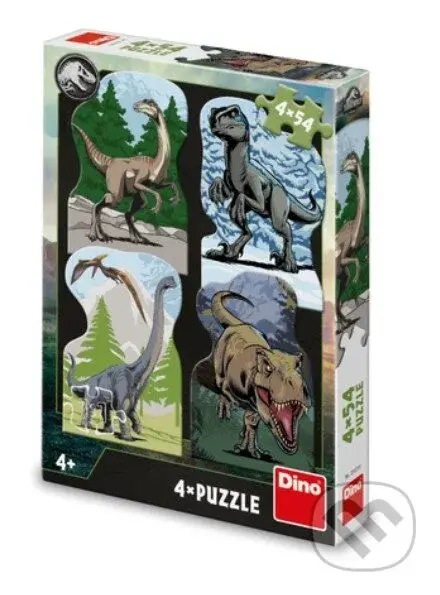 Jurský svět 4v1 - puzzle z kategorie 15 - 60 dílků