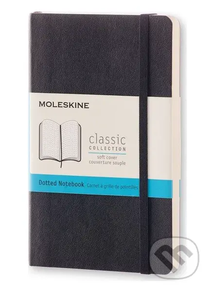 Moleskine - čierny zápisník (malý, bodkovaný, mäkká väzba)