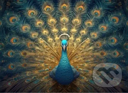 Dřevěné puzzle Páv A3