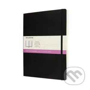 Moleskine - čierny veľký zápisník (linajkovaný / čistý, mäkká väzba)