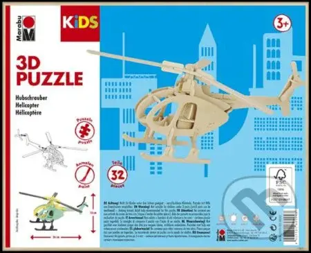 3D Puzzle - Helicopter - puzzle z kategorie 3D puzzle