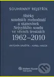 Souhrnný rejstřík Sbírky soudních rozhodnutí a stanovisek Nejvyššího soudu ve věcech trestních 1962-2010