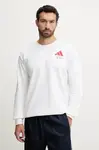 Mikina adidas Food Noodle Graphic Sweatshirt pánská, bílá barva, s potiskem, JW4347