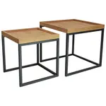 Boxxx SADA KONFERENČNÍCH STOLKŮ, černá, divoký dub, dřevo, kov, 50/50/48 cm