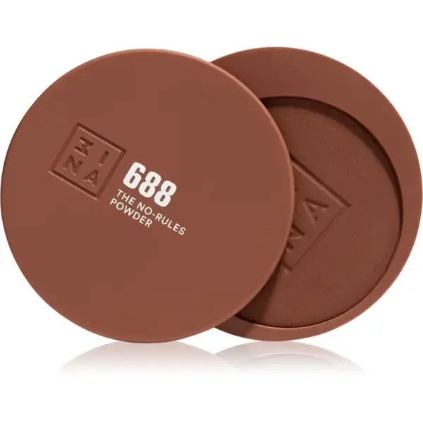 3INA The No-Rules Powder multifunkční líčidlo pro oči, rty a tvář odstín 688 - Deep cocoa, matte bronzer 8 g