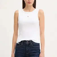 Top Calvin Klein Jeans bílá barva, LV047C201G