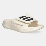 Pantofle adidas Lightblaze Slide dámské, béžová barva, na platformě, JS3586