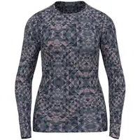 Odlo W BL TOP ACTIVEWARM ECO GRAPHIC Dámske funkčné tričko, tmavo sivá, veľkosť