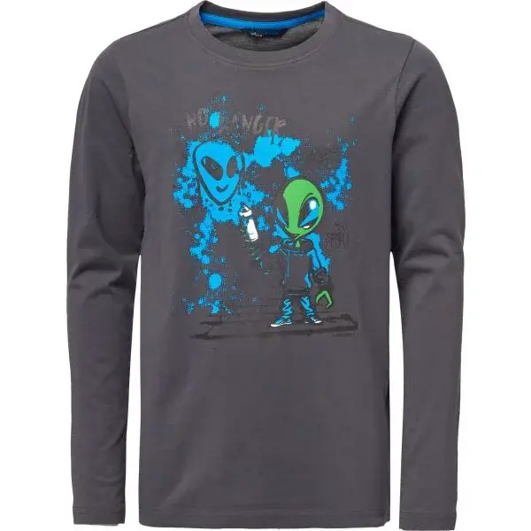 Lewro BURRARD Chlapčenské tričko, tmavo sivá, veľkosť 128-134