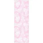 YOGGYS TRAVEL YOGA MAT 1 MM PINK TROPICAL Podložka na jogu cestovná, ružová, veľkosť