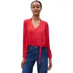 GAP TIE NECK Dámska košeľa, červená, veľkosť