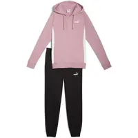Puma FULL-ZIP HOODED SWEAT SUIT FL Dámska tepláková súprava, ružová, veľkosť