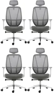 MERCURY 4PACK Ergonomická kancelářská židle AFRODITE šedá (4 ks)