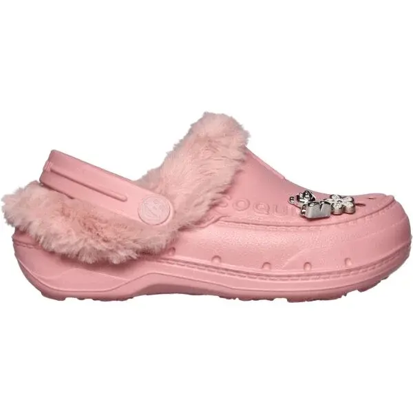 Coqui HUSKY KIDS Detské zateplené clogsy, ružová, veľkosť