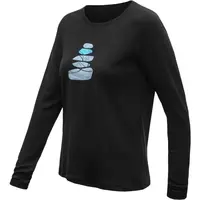 Sensor MERINO BLEND STONE Dámske tričko s dlhým rukávom, čierna, veľkosť