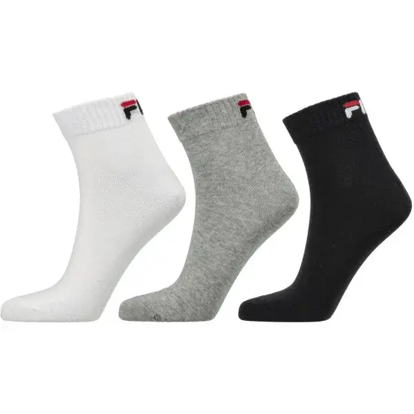 Fila QUARTER PLAIN SOCKS 3P Ponožky, čierna, veľkosť 43-46
