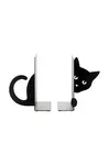 Knižné zarážky Balvi Hidden Cat 16 x 10 x 13,5 cm 2-pak čierna farba