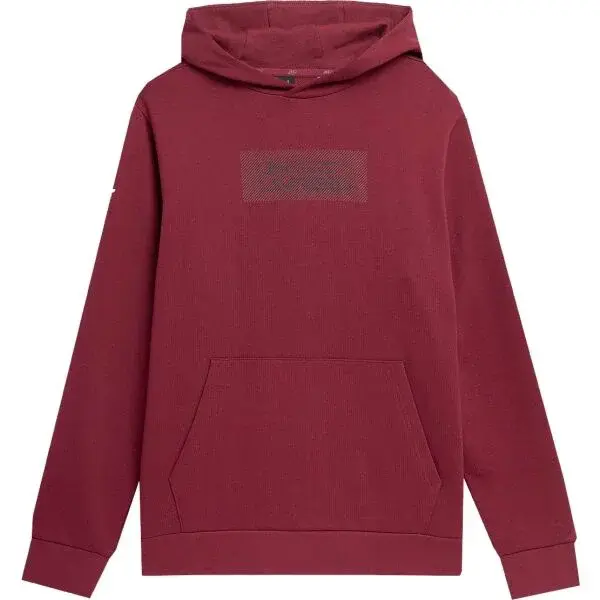 4F MEN´S HOODED Pánska mikina, vínová, veľkosť