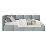 Selsey POSTEL PRO MLÁDEŽ Cloudy šedá 120 cm, velur Easy-Clean